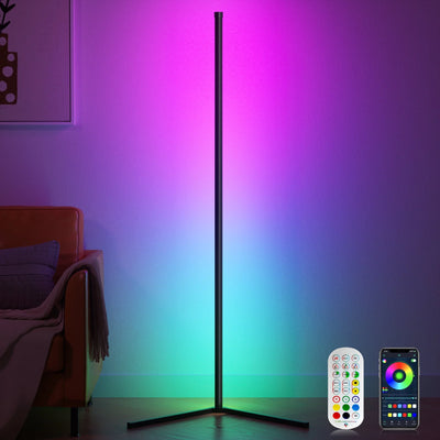 Led Corner Floor Lamp, Smart RGB Floor Lamp with App&Remote, 16 Million Colors Changing, Music Sync, Modern Corner Led Light for Bedroom Living Room and Gaming Room, Timing&Schedule,2Pack