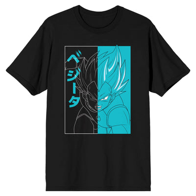 Dragon Ball Z Super Two-Toned Anime Men'S Black T-Shirt-5Xl